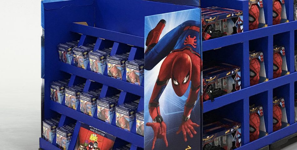 Cardboard Train Display for Spiderman