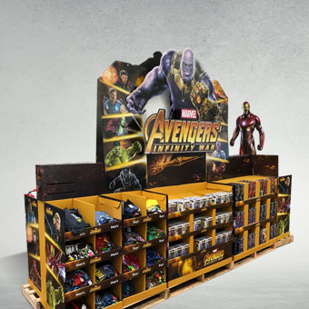 Avengers Cardboard Train Display