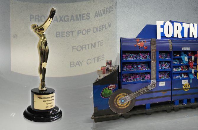 Promax Games Awards Best POP Display Fortnite Battle Bus
