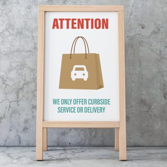 Curbside or delivery sign - bay cities