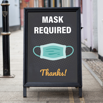 Mask required signage