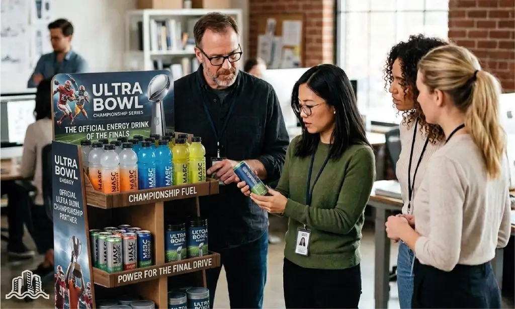 Professionals evaluating a store display